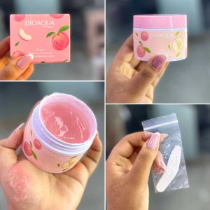 ژل اسکراب لایه بردار هلو بیوآکوا صورت و بدن با جعبه و کاردک مخصوص